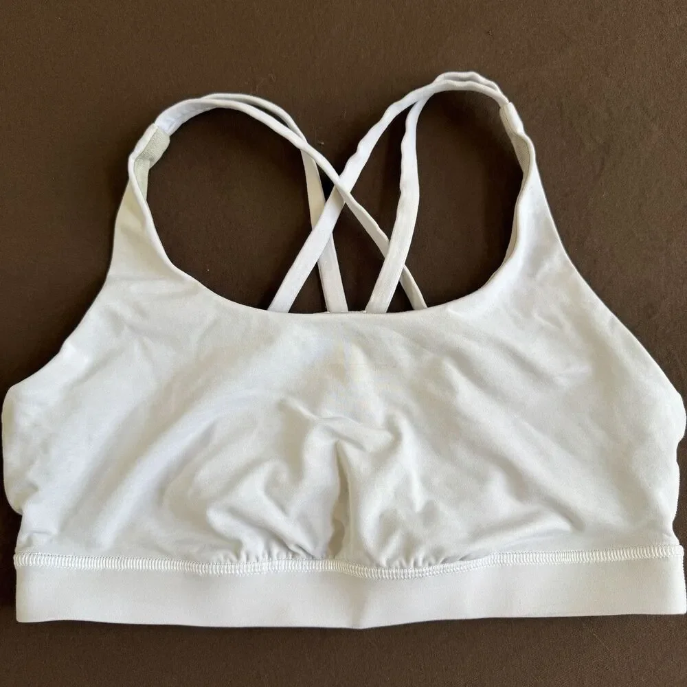 Lululemon Free To Be Serene Sports Bra Womens 10 Light Support Athletic Strappy